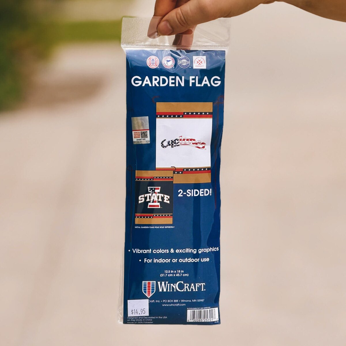 Patriotic I-State 2-Sided Garden Flag (12.5"x18")